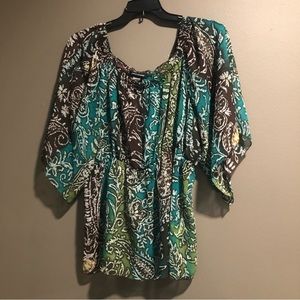 Ashley Stewart Blouse Floral Size 14W